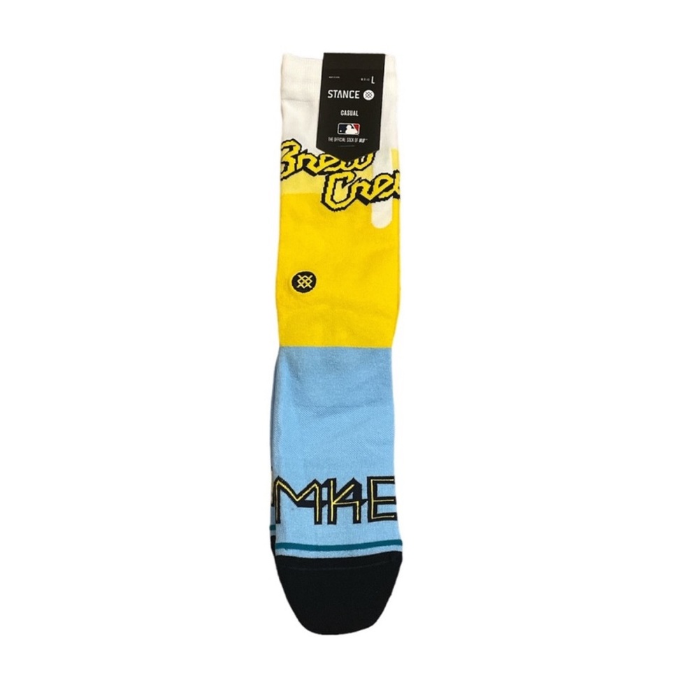 NWT Stance X MLB Milwaukee Brewers CC Baseball Crew Socks Large Brew Crew